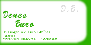 denes buro business card